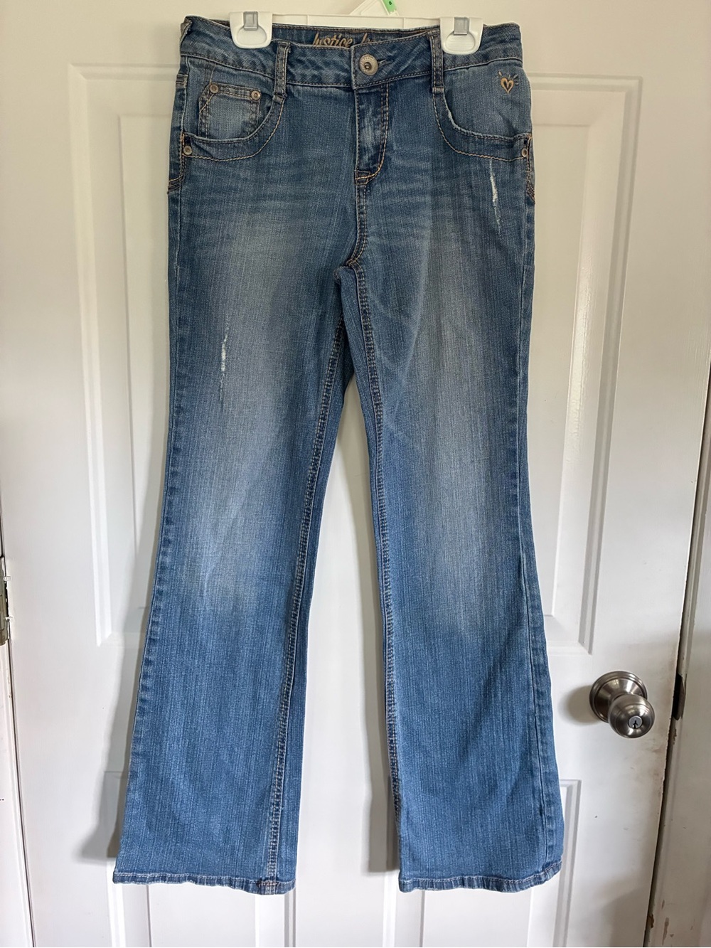 Justice Light Blue Flare Jeans 14R
